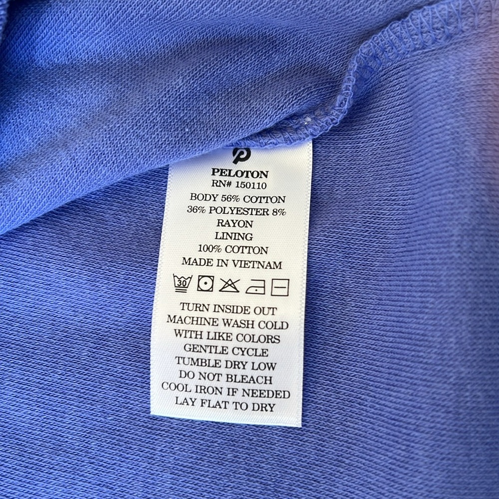 NWOT Peloton Terry Cloth Pullover Size Small - Picture 5 of 8